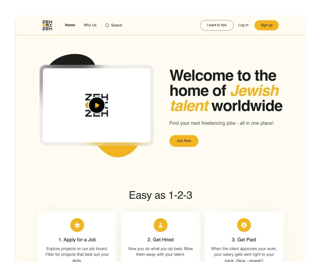 Zehmizeh - A Jewish Talent Job Marketplace